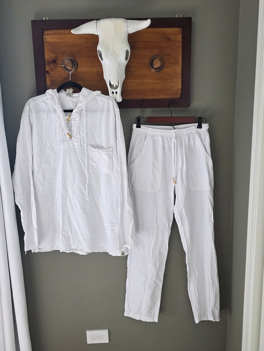 Blanco By Nature New 2 Pc Resortwear Travel Cotton Set Boho Vacation
